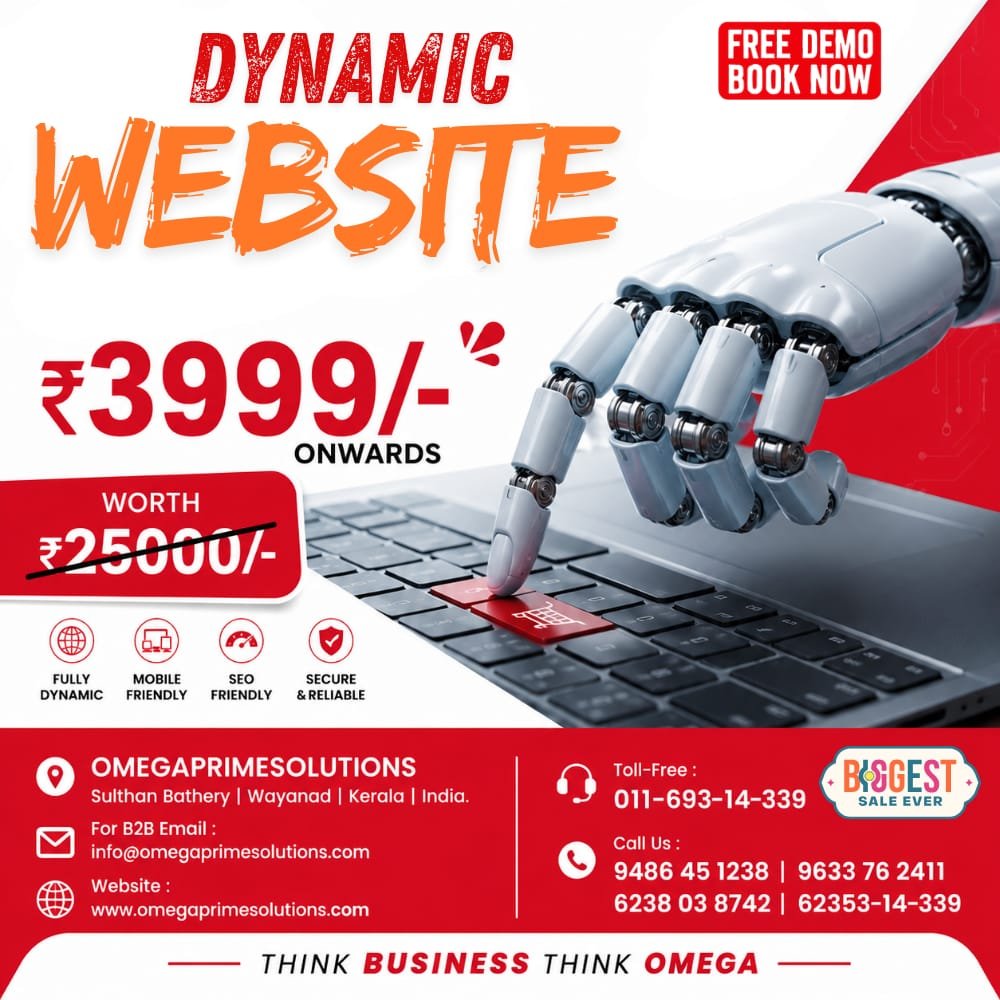 Website Development Offer 002 - Omega Prime Solutions, IT Company Wayanad